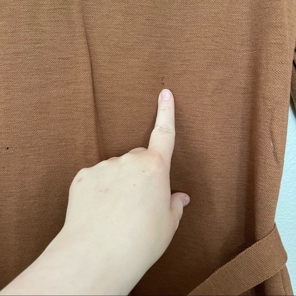 Vintage Mia brown shift tie dress has many moth holes sz.9/10 short length - Picture 8 of 8